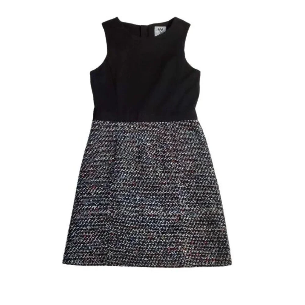 NWT Milly Minis Black Panel Dress in Size 14.